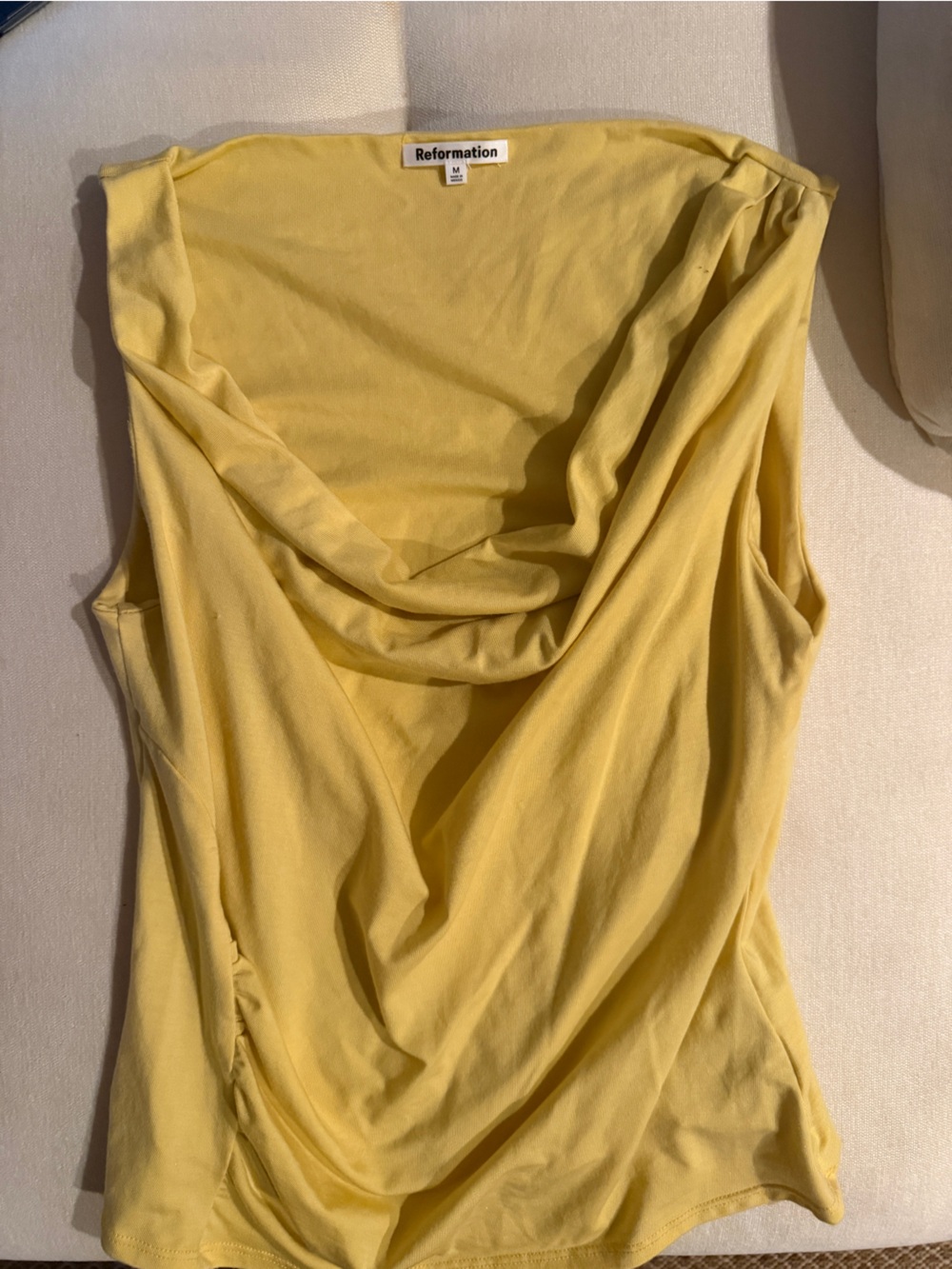 Reformation Pale Yellow Top